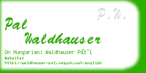 pal waldhauser business card